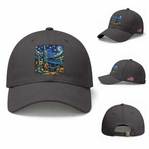 Desert Night Cactus Starry Night Arizona Stars Sky Nature Lover Gift Baseball Cap