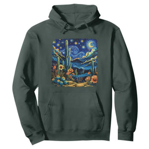 Desert Night Cactus Starry Night Arizona Stars Sky Nature Lover Gift Hoodie