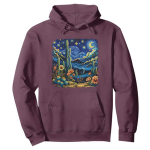 Desert Night Cactus Starry Night Arizona Stars Sky Nature Lover Gift Hoodie
