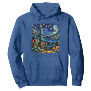 Desert Night Cactus Starry Night Arizona Stars Sky Nature Lover Gift Hoodie