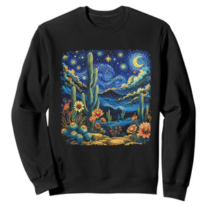 Desert Night Cactus Starry Night Arizona Stars Sky Nature Lover Gift Sweatshirt
