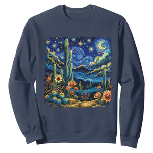 Desert Night Cactus Starry Night Arizona Stars Sky Nature Lover Gift Sweatshirt