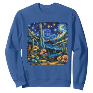 Desert Night Cactus Starry Night Arizona Stars Sky Nature Lover Gift Sweatshirt