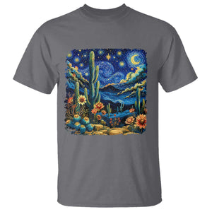 Desert Night Cactus Starry Night Arizona Stars Sky Nature Lover Gift T Shirt