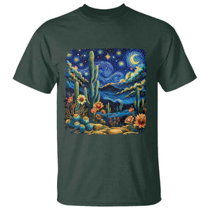 Desert Night Cactus Starry Night Arizona Stars Sky Nature Lover Gift T Shirt