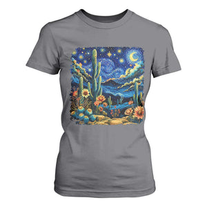 Desert Night Cactus Starry Night Arizona Stars Sky Nature Lover Gift T Shirt For Women