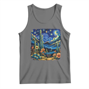 Desert Night Cactus Starry Night Arizona Stars Sky Nature Lover Gift Tank Top