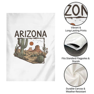 Arizona State Map Desert Landscape Cactus Southwest Garden Flag