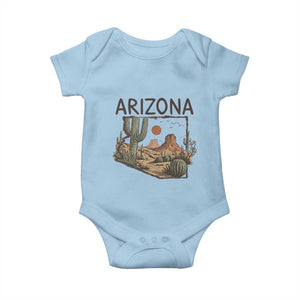 Arizona State Map Desert Landscape Cactus Southwest Baby Onesie