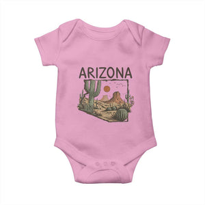 Arizona State Map Desert Landscape Cactus Southwest Baby Onesie
