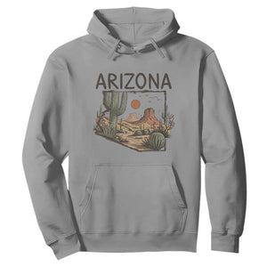 Arizona State Map Desert Landscape Cactus Southwest Hoodie