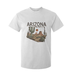 Arizona State Map Desert Landscape Cactus Southwest T Shirt For Kid