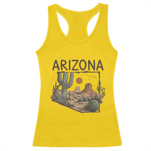 Arizona State Map Desert Landscape Cactus Southwest Racerback Tank Top