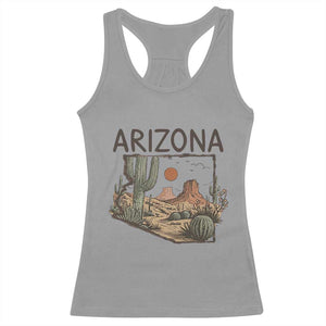 Arizona State Map Desert Landscape Cactus Southwest Racerback Tank Top