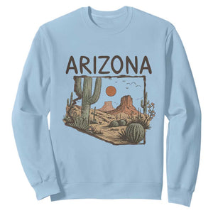 Arizona State Map Desert Landscape Cactus Southwest Sweatshirt