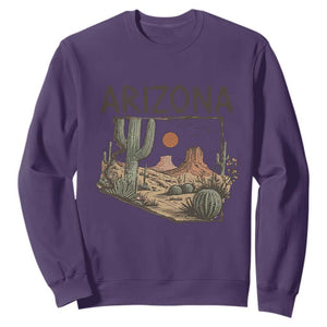 Arizona State Map Desert Landscape Cactus Southwest Sweatshirt