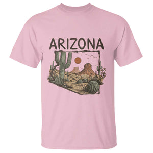 Arizona State Map Desert Landscape Cactus Southwest T Shirt