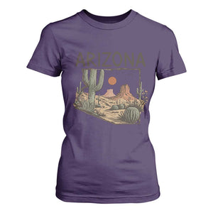 Arizona State Map Desert Landscape Cactus Southwest T Shirt For Women