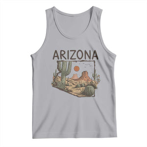 Arizona State Map Desert Landscape Cactus Southwest Tank Top