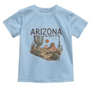 Arizona State Map Desert Landscape Cactus Southwest Toddler T Shirt