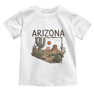 Arizona State Map Desert Landscape Cactus Southwest Toddler T Shirt
