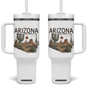 Arizona State Map Desert Landscape Cactus Southwest Tumbler With Handle