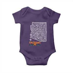 Arizona Map Phoenix Sedona Tucson Southwest Travel Baby Onesie