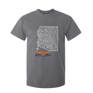 Arizona Map Phoenix Sedona Tucson Southwest Travel T Shirt For Kid