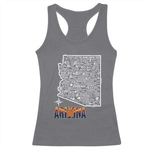 Arizona Map Phoenix Sedona Tucson Southwest Travel Racerback Tank Top