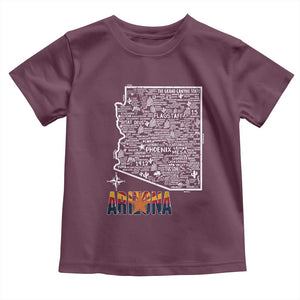 Arizona Map Phoenix Sedona Tucson Southwest Travel Toddler T Shirt