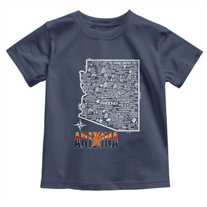 Arizona Map Phoenix Sedona Tucson Southwest Travel Toddler T Shirt