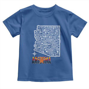 Arizona Map Phoenix Sedona Tucson Southwest Travel Toddler T Shirt