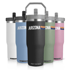 Vintage Arizona AZ State Flag Flip Straw Tumbler