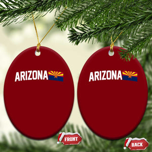 Vintage Arizona AZ State Flag Ceramic Ornament