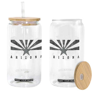 Arizona State Flag Pride Southwest Heritage Americana Glass Can