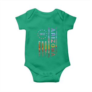 Arizona American Flag Pride Cactus Landscape Established 1912 Baby Onesie