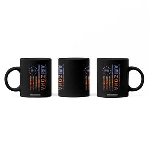 Arizona American Flag Pride Cactus Landscape Established 1912 Coffee Mug