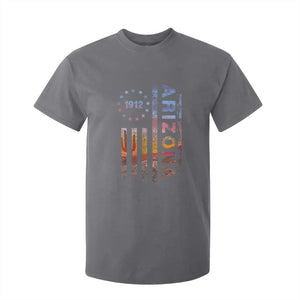 Arizona American Flag Pride Cactus Landscape Established 1912 T Shirt For Kid