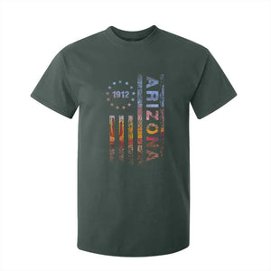 Arizona American Flag Pride Cactus Landscape Established 1912 T Shirt For Kid