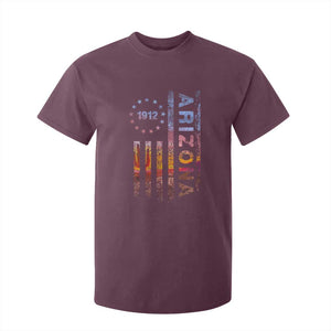 Arizona American Flag Pride Cactus Landscape Established 1912 T Shirt For Kid