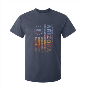 Arizona American Flag Pride Cactus Landscape Established 1912 T Shirt For Kid