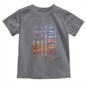 Arizona American Flag Pride Cactus Landscape Established 1912 Toddler T Shirt