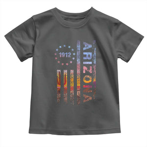 Arizona American Flag Pride Cactus Landscape Established 1912 Toddler T Shirt