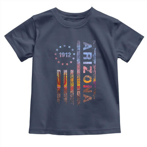 Arizona American Flag Pride Cactus Landscape Established 1912 Toddler T Shirt