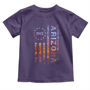 Arizona American Flag Pride Cactus Landscape Established 1912 Toddler T Shirt