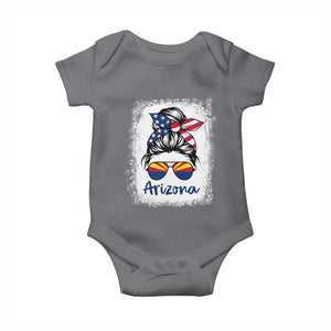Arizona American Flag Messy Bun Pride Baby Onesie