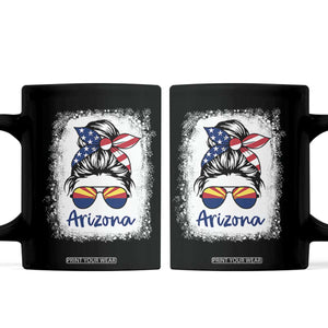 Arizona American Flag Messy Bun Pride Coffee Mug