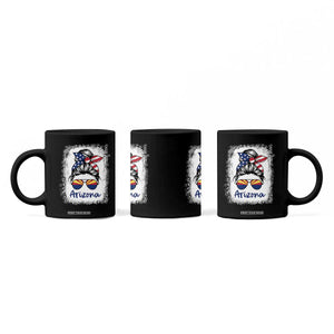 Arizona American Flag Messy Bun Pride Coffee Mug