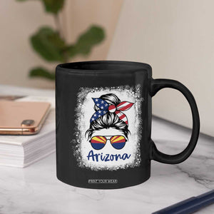 Arizona American Flag Messy Bun Pride Coffee Mug