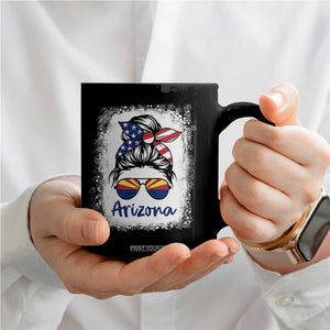 Arizona American Flag Messy Bun Pride Coffee Mug